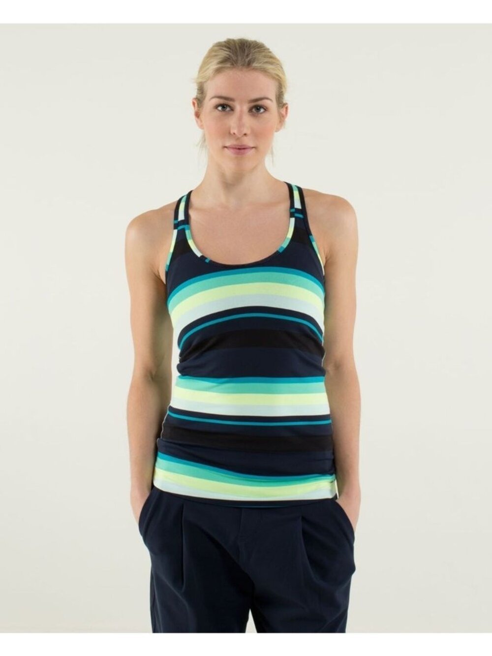 Lululemon Cool Racerback Assorted Stripe Surge Size small